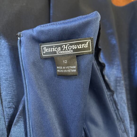 Jessica Howard Retro Cocktail Midi Dress Size 12 A-Line Glam Holiday Occasion - Picture 4 of 9